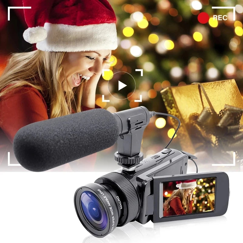 DV Video Recorder Camcorder High-Quality Audio Recording With Microphone Digital zoom Video Camera Machine For Recording Vlogs