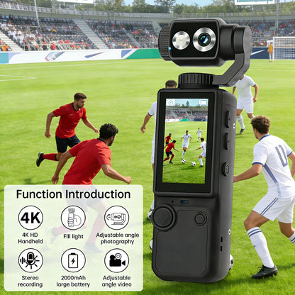 2026 new 4K Vlog camera portable pocket sports camera touch screen 16x optical autofocus anti-shake camera video 180° lens flip