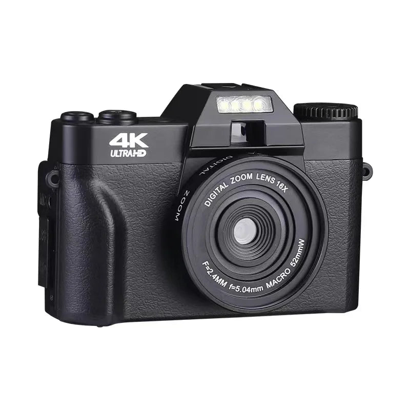 4K HD Professional Digital Camera Camcorder WIFI Webcam Wide Angle 16X Digital Zoom 48MP Photography 3 Inch Flip Screen Recorder