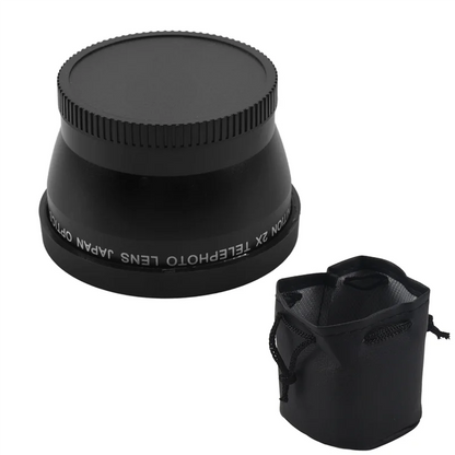 CABE-52Mm 2X Magnification Telephoto Lens For Nikon AF-S 18-55Mm 55-200Mm Lens Camera