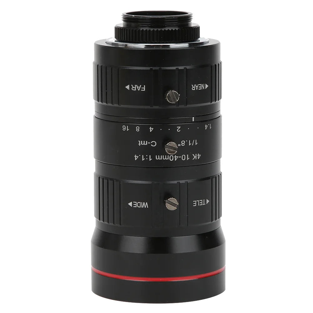8MP Zoom Industrial Camera Lens C Mount HD 4K Manual Aperture Security CCTV Accessory 10‑40mm Manual Aperture Lens