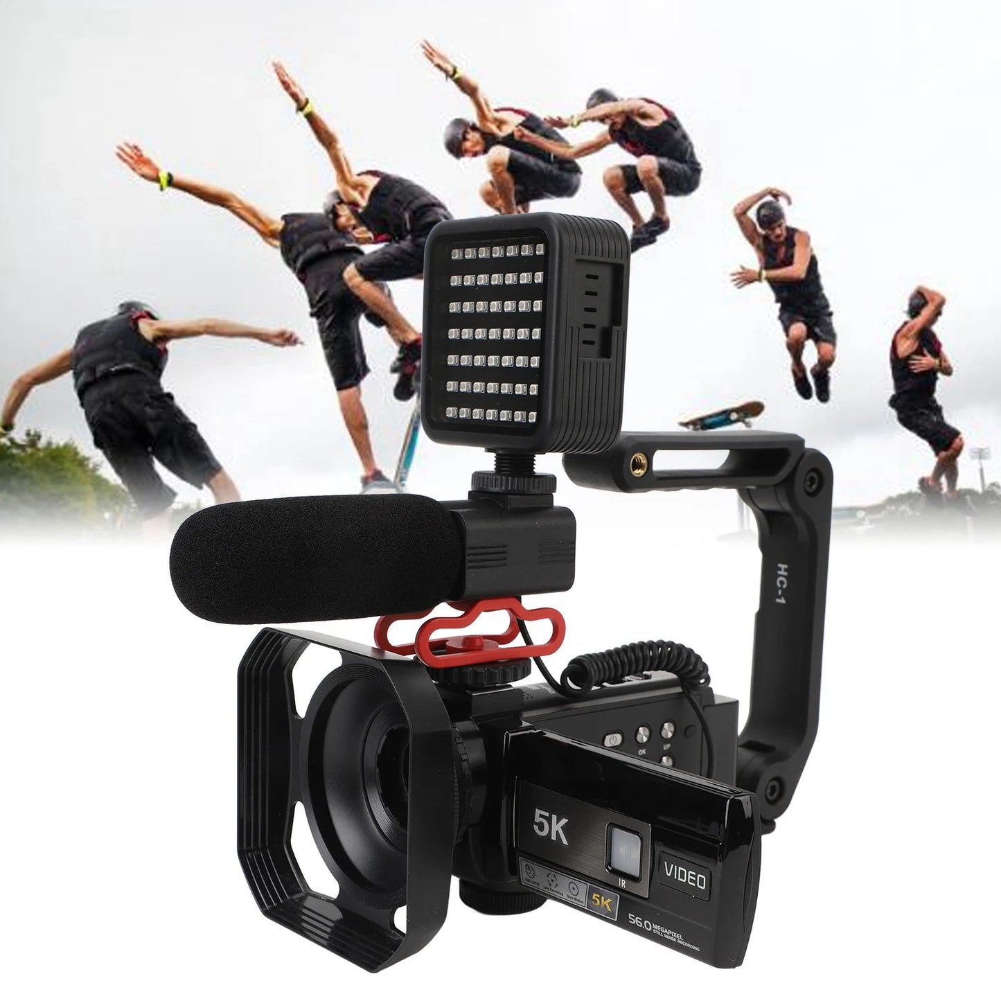 5K Camera 5K Video Camera Camcorder HD WiFi Digital Camera 3.0in Touchscreen 56MP Vlog Camera 18X Digital Zoom Anti Shake