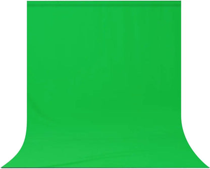 5X 6.5 FTGreen Screen Backdrop for Photography, GreenScreen Background Sheet for Zoom Meeting, Cloth Fabric Curtain