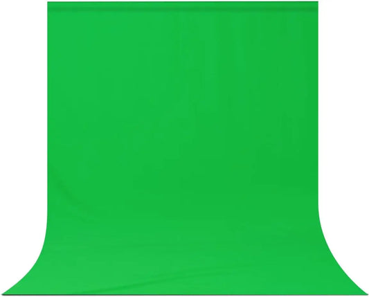 5X 6.5 FTGreen Screen Backdrop for Photography, GreenScreen Background Sheet for Zoom Meeting, Cloth Fabric Curtain