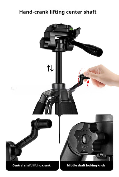 F180 Professional Tripod 180cm Phone HolderMultifunction Outdoor Portable Tripod for Live Streaming Photography Shooting Tripod