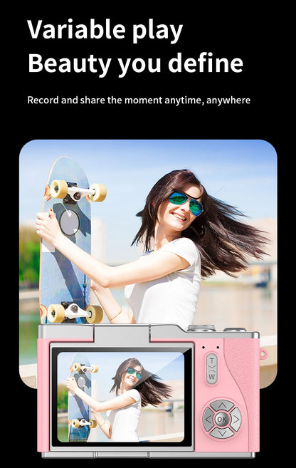 Digital Camera 4K 48MP Photography Camera Video Camcorder Rechargeable Cameras 2.4 inch Screen Camcorder for Kid Adult Beginners
