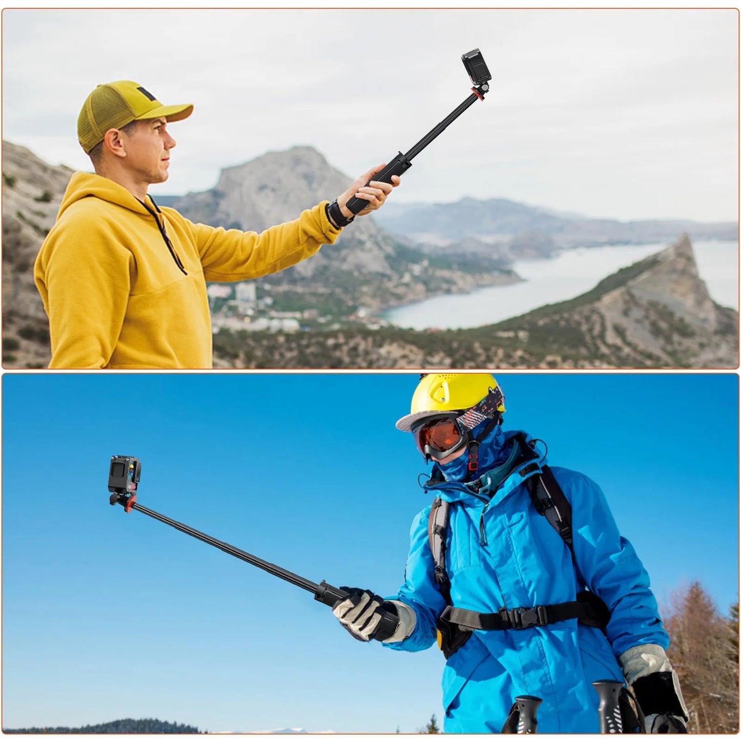 VRIG TP-08 TP-06 Tripod Stand Selfie Stick Aluminum Alloy with 1/4 Inch Screw Cold Shoe Mount 360° Rotatable 1.5kg Load Capacity