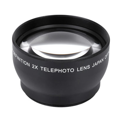 2X Lens 52mm 2X Magnification HD  Converter Telephoto Lens for 52mm Mount Camera 52mm Mount Camera Lens High Definition Lens