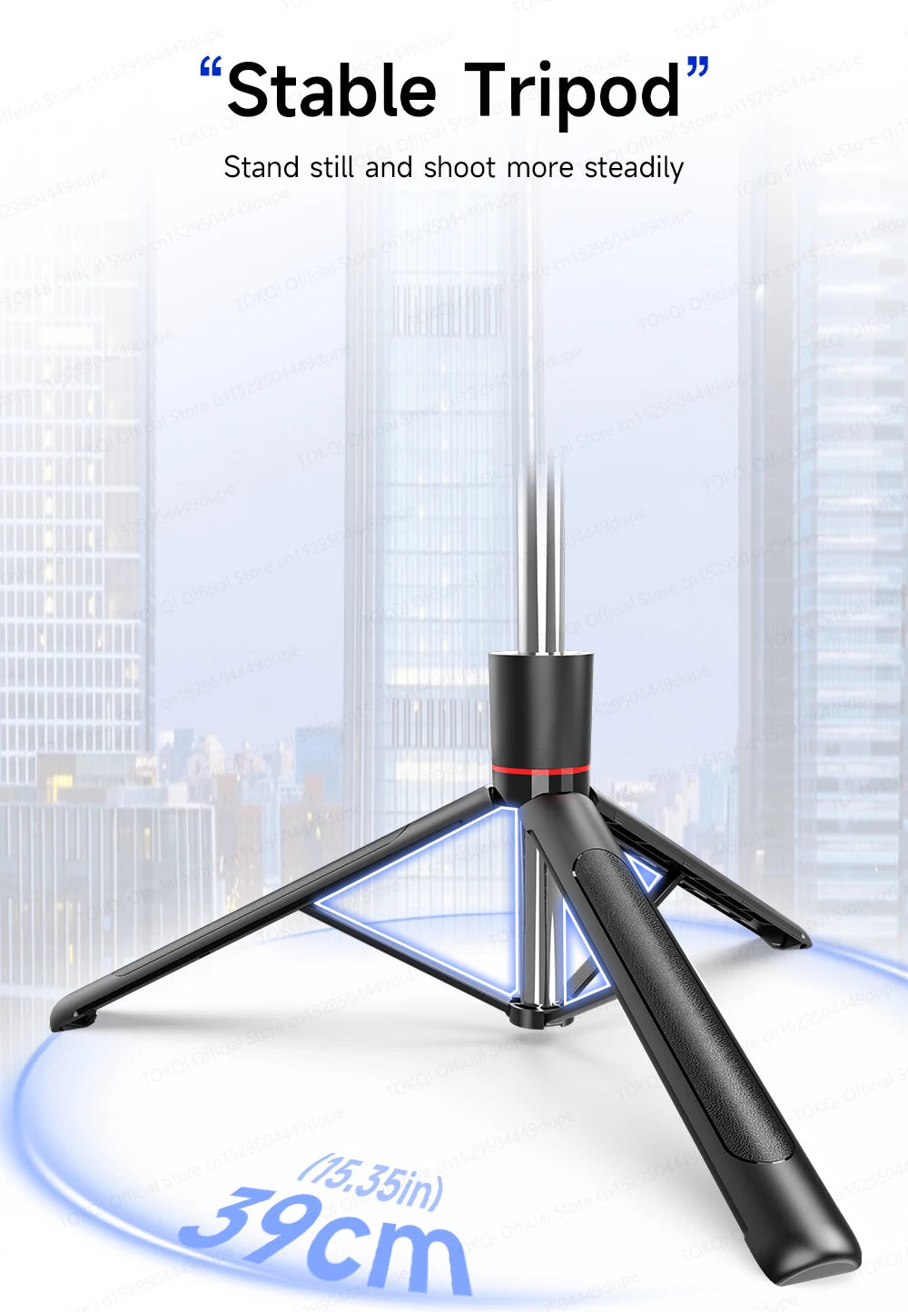 F16 Tripod 1/4'' Interface Extendable Selfie Stick for Smartphone 360° Rotat Shooting Vlog Video Live Broadcast Film with Remote