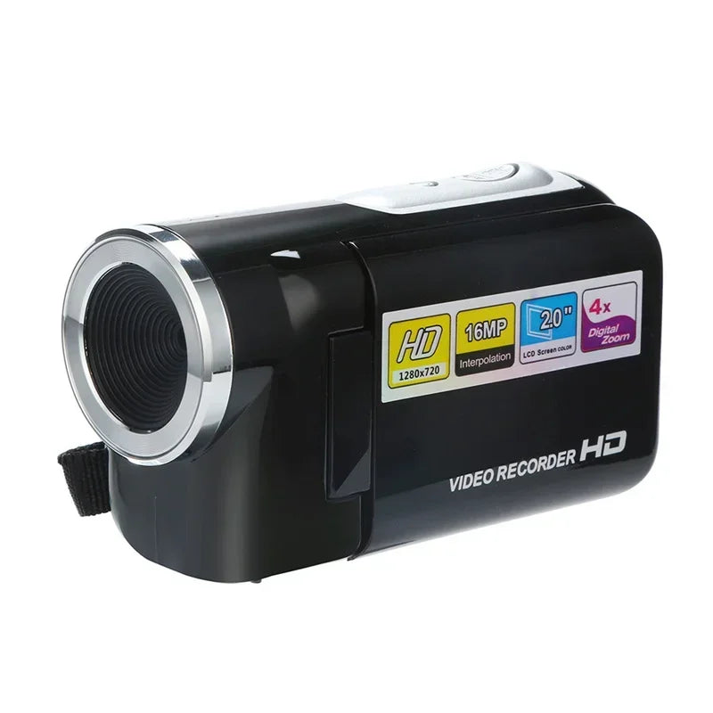 Mini Video DV Camcorder, 16MP 2 Inch LCD Digital Camera with LED Flash, Handheld Portable Home Outdoor Video Recorder Gift