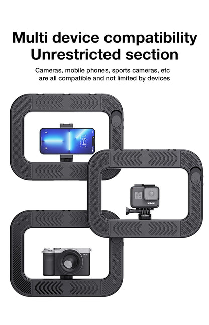 Handheld Ring LED Rechargeable Fill light Portable Mobile Phone Live Broadcast Photography Desktop Rabbit Cage Selfie Light