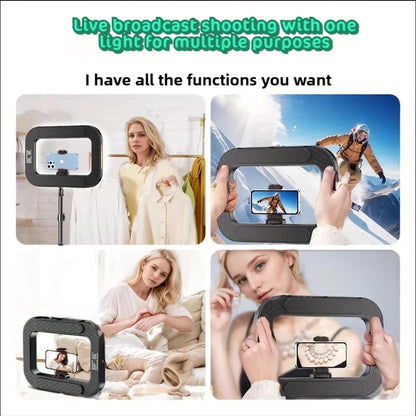 Live streaming Handheld Ring Fill Light Rechargeable 4000mAh Adjustable Brightness RGB Lights Phone Camera Portable Selfie Light