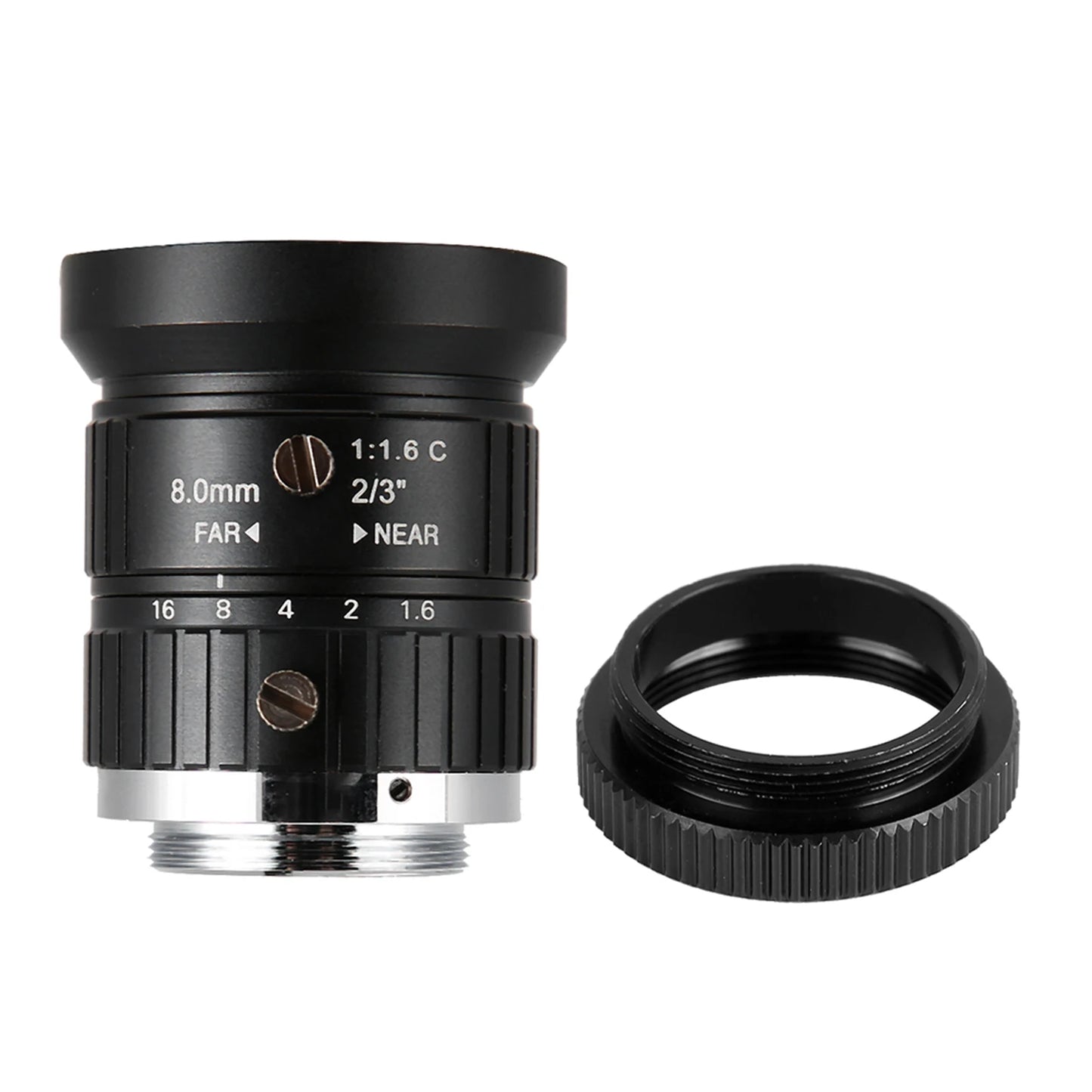 5MP Camera Lens Security Camera Lens 5MP HD Camera Lens 8mm Focal-Length Manual Aperture C Mount Security Surveillance CCTV Lens