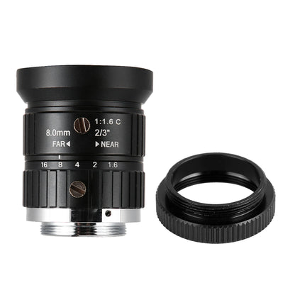 5MP Camera Lens Security Camera Lens 5MP HD Camera Lens 8mm Focal-Length Manual Aperture C Mount Security Surveillance CCTV Lens