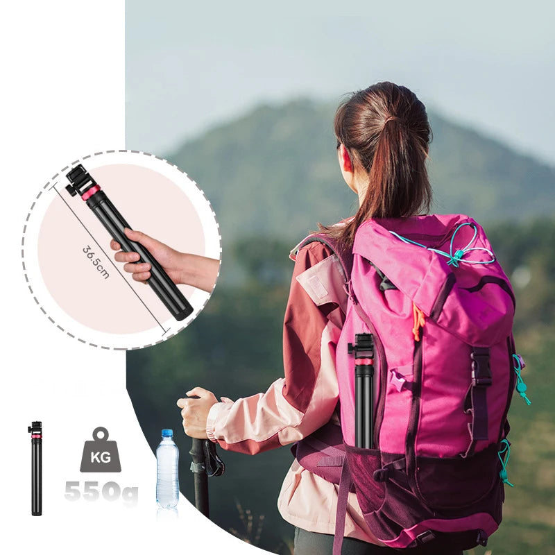 V-200 Light Stand Tripod Stand For Phone Clip Action Camera Handheld COB Light Portable Aluminum Alloy 2M Light Stand