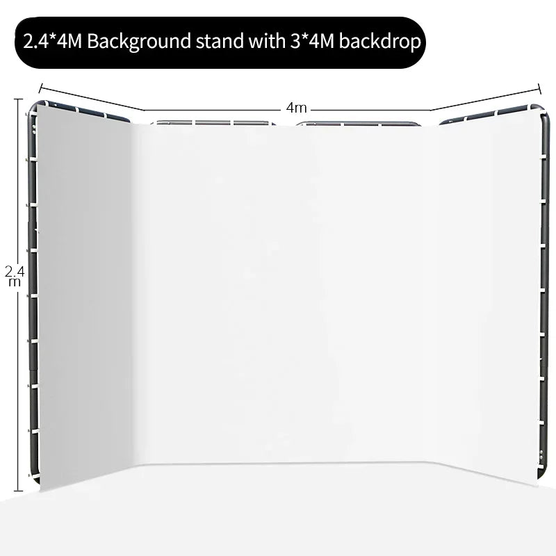 SH Green Screen 2.4X4M Collapsible Chroma Key Backdrop Wrinkle-Resistant Fabric Ultra-Quick Setup background removal for Stream