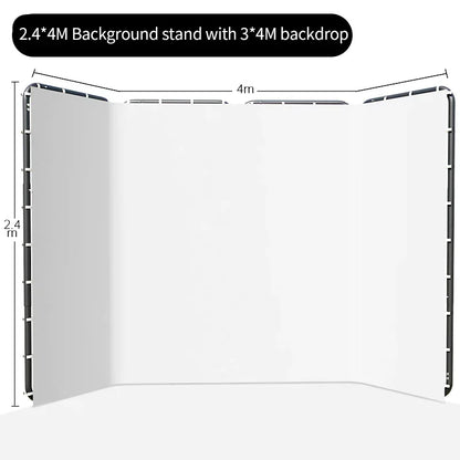 SH Green Screen 2.4X4M Collapsible Chroma Key Backdrop Wrinkle-Resistant Fabric Ultra-Quick Setup background removal for Stream