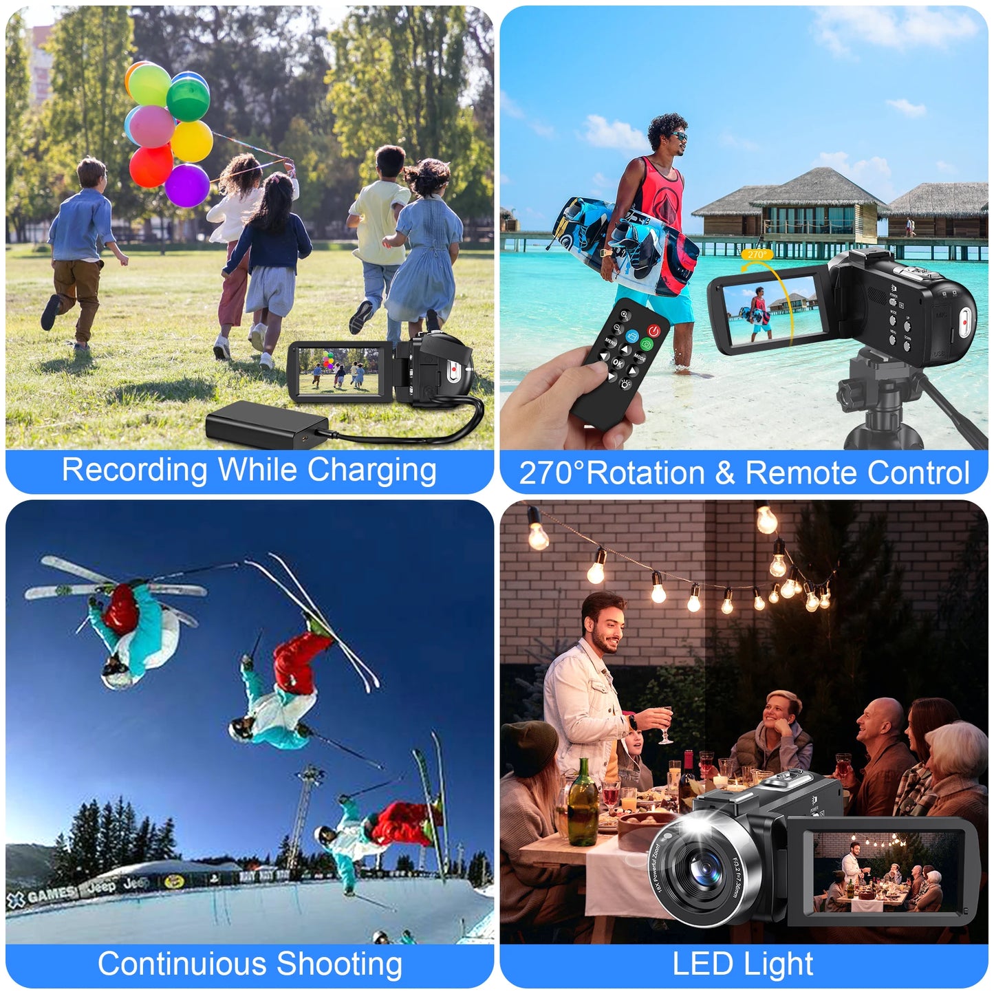 4K Digital Video 18X Digital Zoom 42MP 2 in1 Photo Video Camcorder 3.0 inch Rotatable Screen High Definition Camera DV Cameras