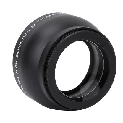 2X Lens 52mm 2X Magnification HD  Converter Telephoto Lens for 52mm Mount Camera 52mm Mount Camera Lens High Definition Lens