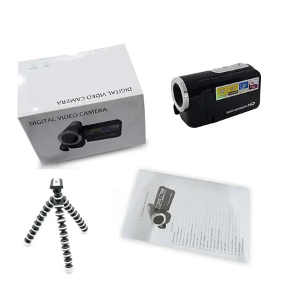 Mini Video DV Camcorder, 16MP 2 Inch LCD Digital Camera with LED Flash, Handheld Portable Home Outdoor Video Recorder Gift