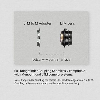 7artisans 35mm F2.8 Full Frame Manual Focus Prime Camera Lens compatible with Leica LM LM-L mount