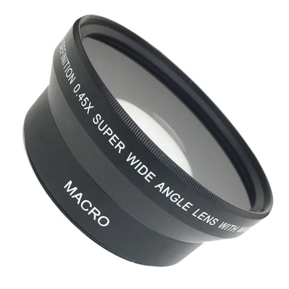 Camera Filters 62mm 0.45X Wide Angle Lens With Macro Converter 0.45X Adapter Resolution Deluxe Digital Lenses for DSLR Camera
