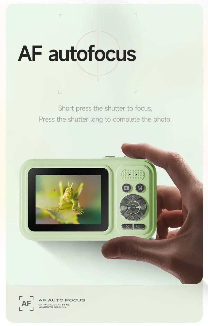 K Digital Camera Autofocus Vlogging Camera HD 24MP with 2.4" Large Screen Camcorder Camera for Photography for Kid Adult Photo