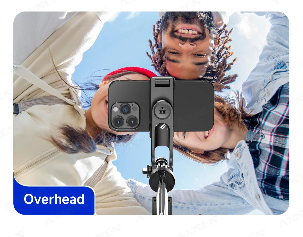 F16 Selfie Stick Tripod with 1708mm Long 8-Section Pole, Bluetooth Remote, 360° Rotation, 1/4 Interface, for Phone Camera Vlog