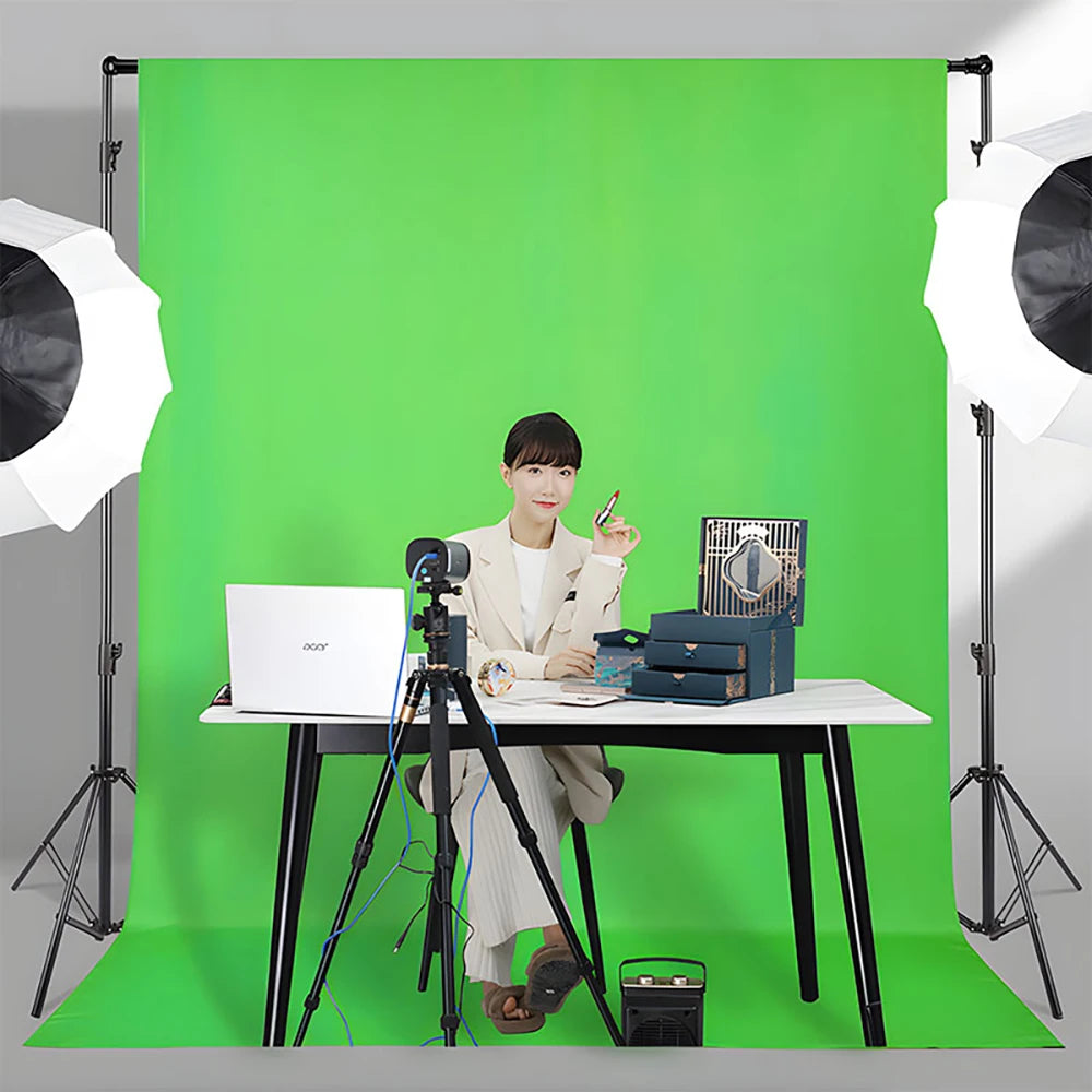Photography Backdrops Muslin Cotton Green Screen Chromakey Photo Background Cloth Shoot Props Green White Black Grey