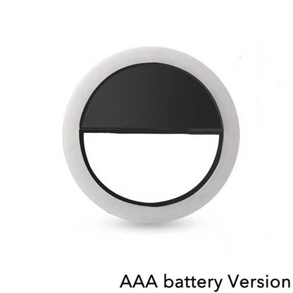 Led Selfie Ring Light Mobile Phone Lens Lamp Adjustable Live Brightness Portable Selfie Fill Ring Light For iPhone Xiaomi Huawei