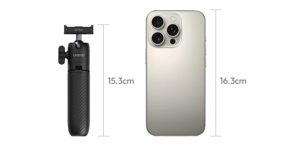Ulanzi MT66 ClipMate Tripod With Action Connector 3-in-1 Backpack Clip Selfie Stick Tripod For DJI Action 5 Pro/4/3 Vlog Travel