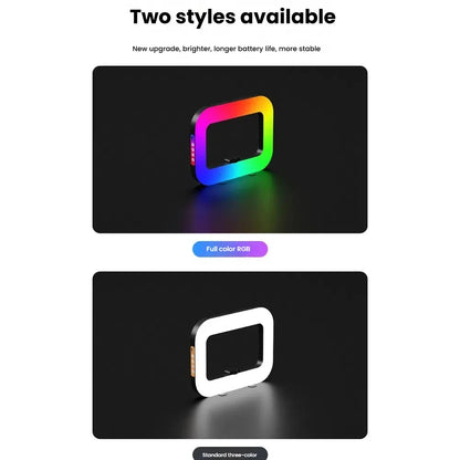 Live streaming Handheld Ring Fill Light Rechargeable 4000mAh Adjustable Brightness RGB Lights Phone Camera Portable Selfie Light