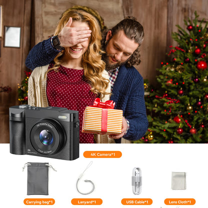 Digital Camera for Photography Camera with 2.8" 180° Flip Screen 16X  Shoot Camara with 32GB Micro SD Card for Beginner Gifts