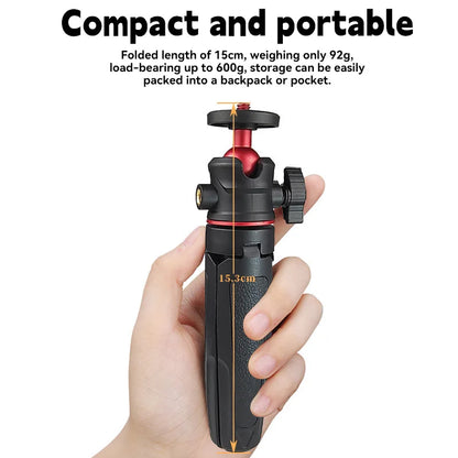 MT-08 Foldable Tripod For Phone Mini Portable Selfie Stick With 1/4" Screw Ballhead Universal For Action Camera DSLR Accessories