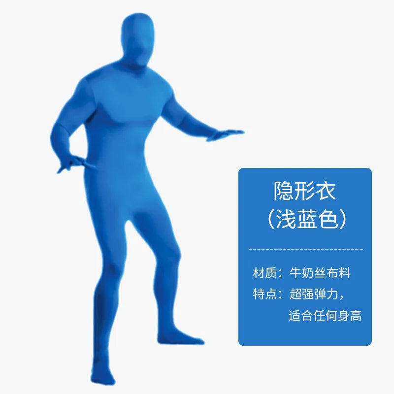 Green Screen Suit Jumpsuits for Movie Video Invisible Effect Full Body Photographic Filming Studio Props Adult Cosplay Costume