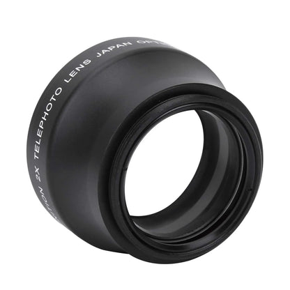 2X Lens Camera Lens 2X Magnification High Definition Converter Telephoto Lens for 37mm Mount Camera Lens High Definition Lens
