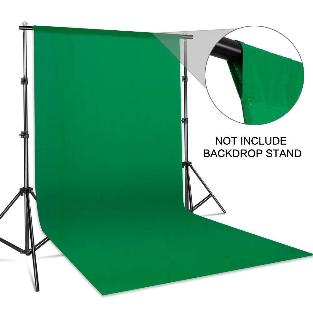Live Streaming Green White Black Pure Cotton Chromakey Backdrop Cloth Photography Background Screen
