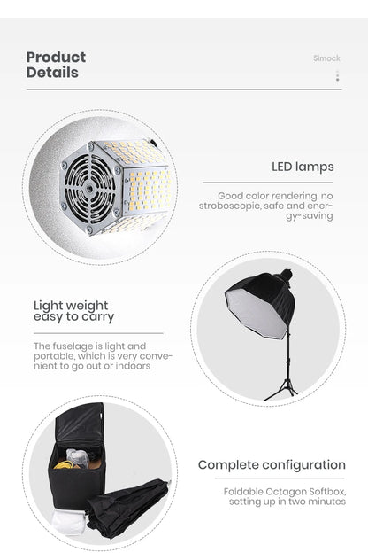 Professional Photography Fill  2 in 1 Kit with Camera Umbrella Softbox Photo Shooting Studio Soft Light Box