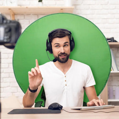 75/110cm Green Screen Photography Props Portable Chroma Key Background Photos For YouTube Video Studio Reflector Backdrop Cloth