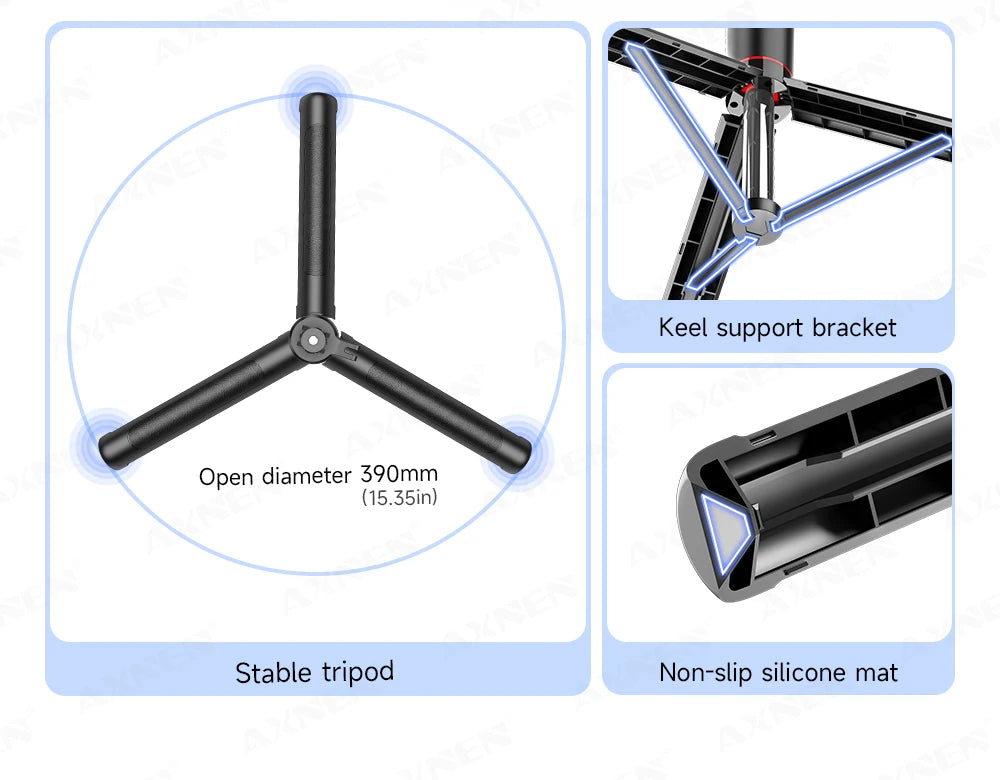 F16 Selfie Stick Tripod with 1708mm Long 8-Section Pole, Bluetooth Remote, 360° Rotation, 1/4 Interface, for Phone Camera Vlog
