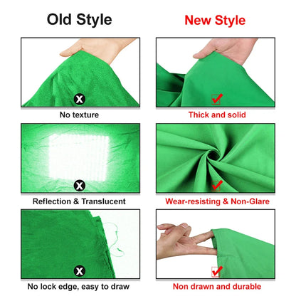 GAINVANE Photography Backdrops White/Black Muslin Cotton Green Screen Chromakey Photo Background Cloth For Photo Shoot Props