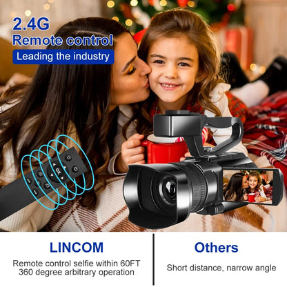 4K HD Video Cameras for Photography 64MP WiFi Livestream Webcam Camcorder 18X Digital Zoom Vlog Recording Camera for YouTube