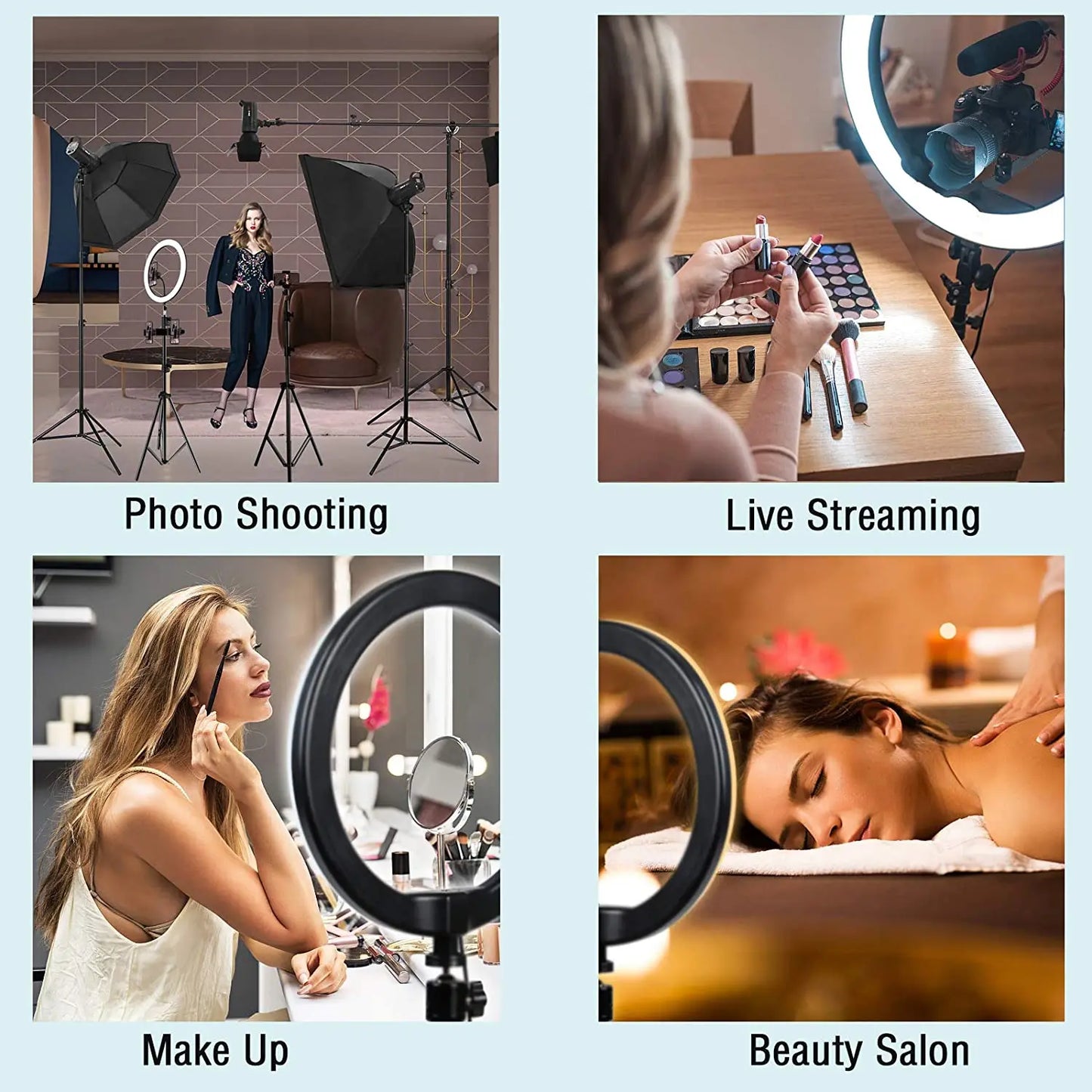 12 inch LED Ring light Photography Lighting Phone Ringlight With Tripod Stand USB Round Fill Lamp for Youtube Phone Video Live