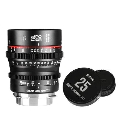 Meike Prime 12/18/25/35/50/75/100mm T2.1Cine Lens for Super 35 Frame Cinema Camera System--Fast Delivery