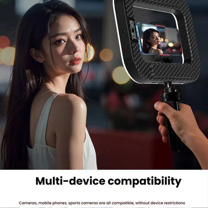 Live streaming Handheld Ring Fill Light Rechargeable 4000mAh Adjustable Brightness RGB Lights Phone Camera Portable Selfie Light