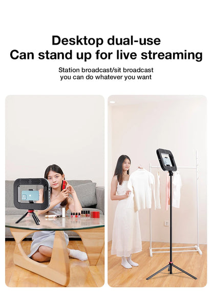 Handheld Ring LED Rechargeable Fill light Portable Mobile Phone Live Broadcast Photography Desktop Rabbit Cage Selfie Light