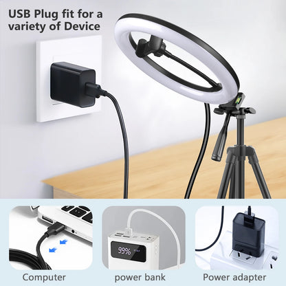 LED Ring Light Photography Light With Tripod Selfie Lamp For Phone Stand Holder Phone Lamp Ringlight For Studio Camera Lighting