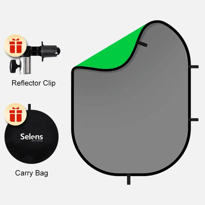 Selens Green Screen Photo Background New Collapsible Portable Reflector Blue Studio Light Reflector For Photography Props Parts