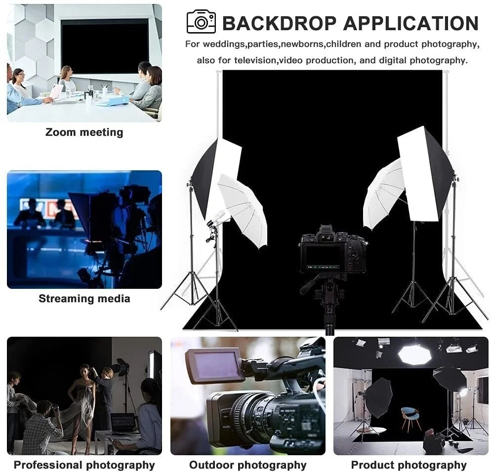 Photography Background Backdrop Cloth Screen Backdrops For Photo Studio Video Solid Color Fabric Background Parties Curtain