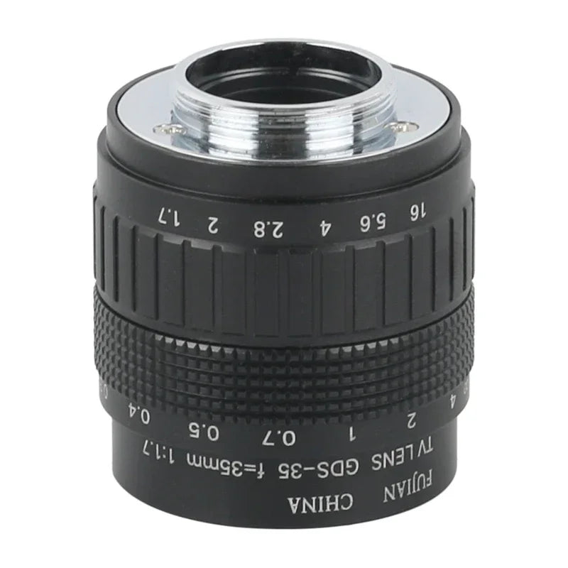 Wide Field High Working Distance 35mm Fixed Focus CCTV CS C Mount Lens Manual Zoom Industria Lens For Digtal Microscope Camera